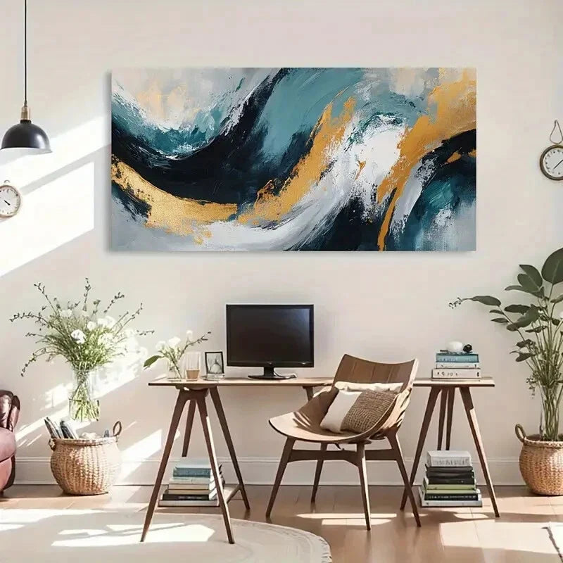 Soft Palette Geometric Pattern Wall Art Canvas Office Home Room Framed 120x60cm