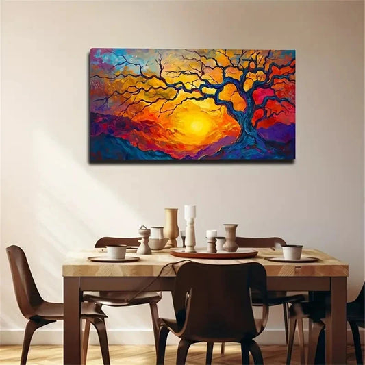 The Sky And Trees Full Magical Wall Art Canvas Office Home Room Framed 80x45cm