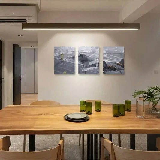 3pcs Anime Japanese Manga Gray Metal Print Ready to Hang Art