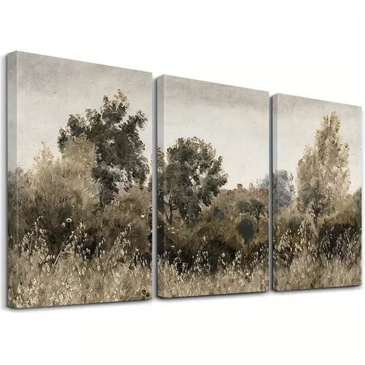 3pcs Framed Landscape Wall Art Set - Modern Brown Tree Canvas Framed 40x60cm - High Quality Print 100% Australian Made Wall Canvas Ready to Hang