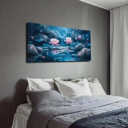 Watercolor Nature Scene Wall Art canvas office home room framed 120x60cm