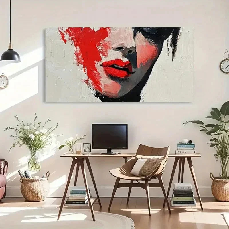 Abstract Brush Strokes Modern Wall Art Canvas Office Home Room Framed 120x60cm