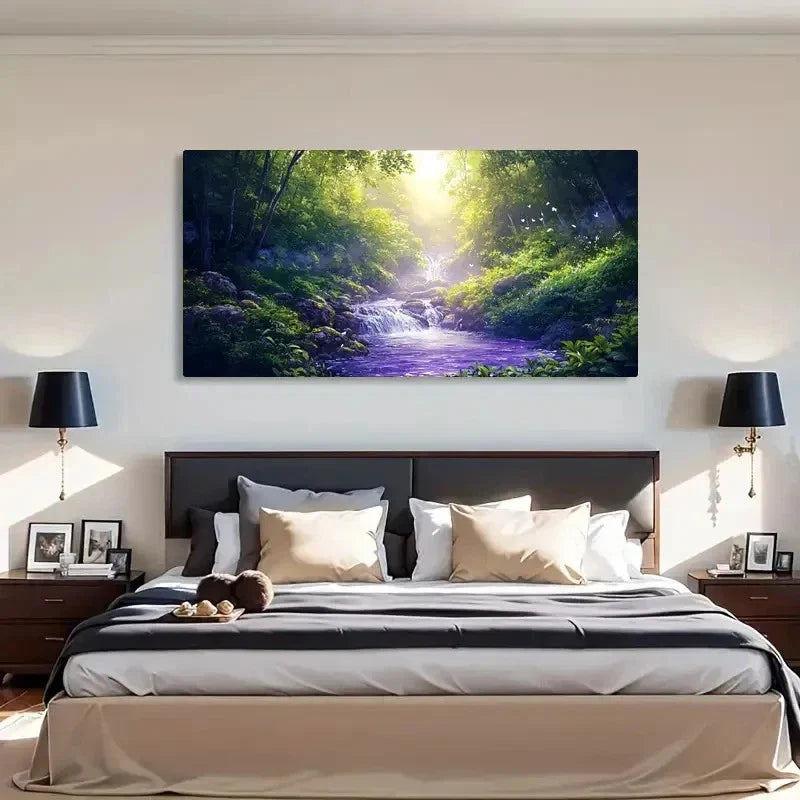Forest Contemporary Modern Wall Art Canvas Office Home Room Framed 120x60cm