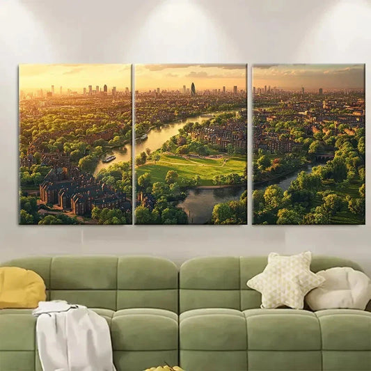 3pcs Enfield and Forty Hill Park Metal Print Ready to Hang Art