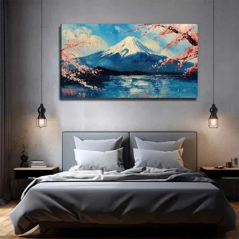 Famous Mount Fuji Decorative Wall Art Canvas Office Home Room Framed 80x45cm