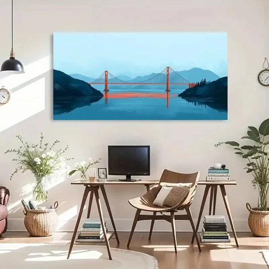 This Tranquil Décor Includes Wall Art Canvas Office Home Room Framed 120x60cm