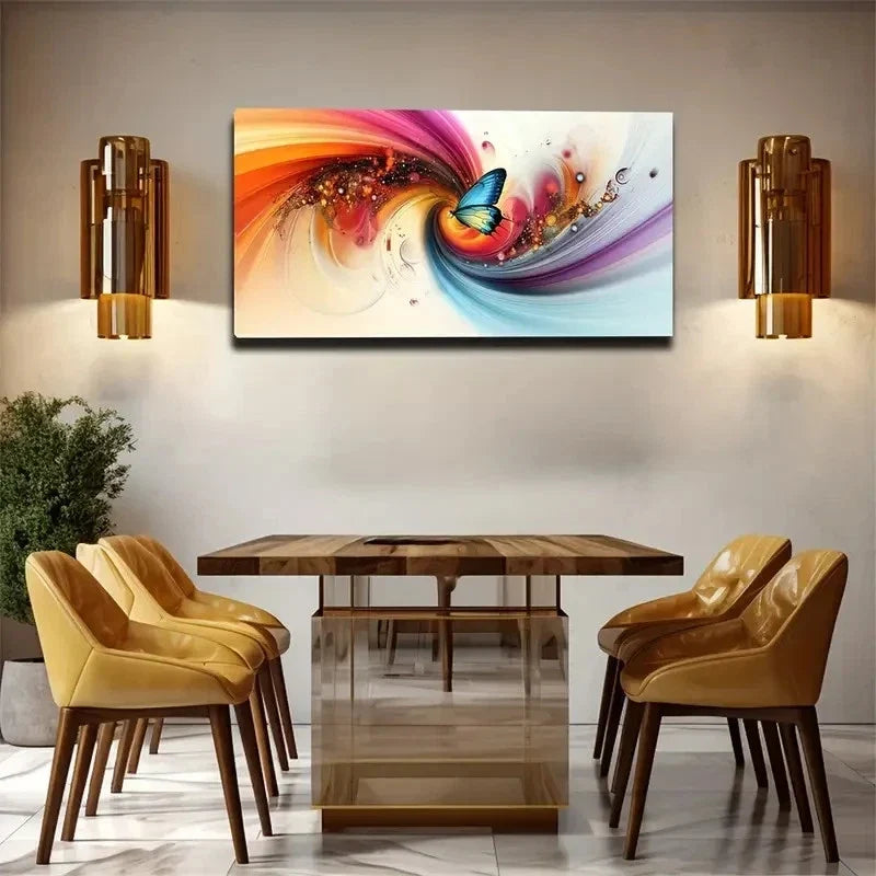 Smooth And Dynamic Abstract Wall Art Canvas Office Home Room Framed 120x60cm