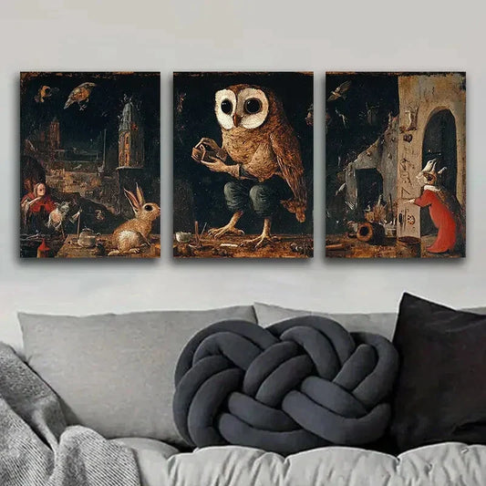 3pcs Designed for The Alchemy Workshop. Metal Print Ready to Hang Art