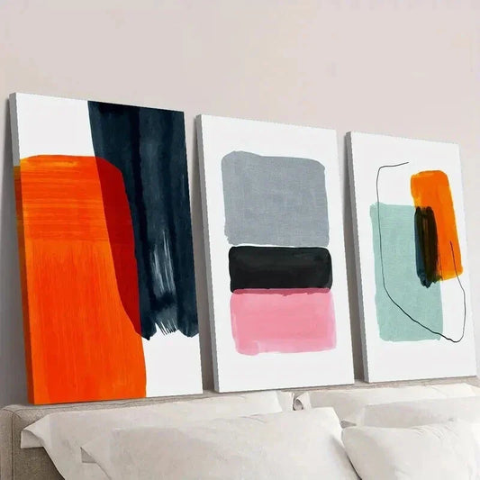 3pcs Modern Minimalist Nordic Niche Luxury Wall Art Set Canvas Framed 40x60cm - High Quality Print 100% Australian Made Wall Canvas Ready to Hang