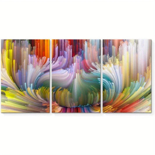 3pcs Gorgeous Petard Purple White Light Colours Metal Print Ready to Hang Art