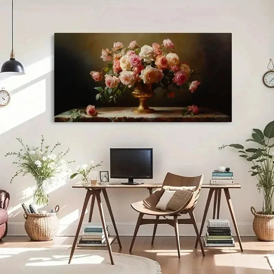 Floral Modern Landscape Deco Wall Art Canvas Office Home Room Framed 120x60cm