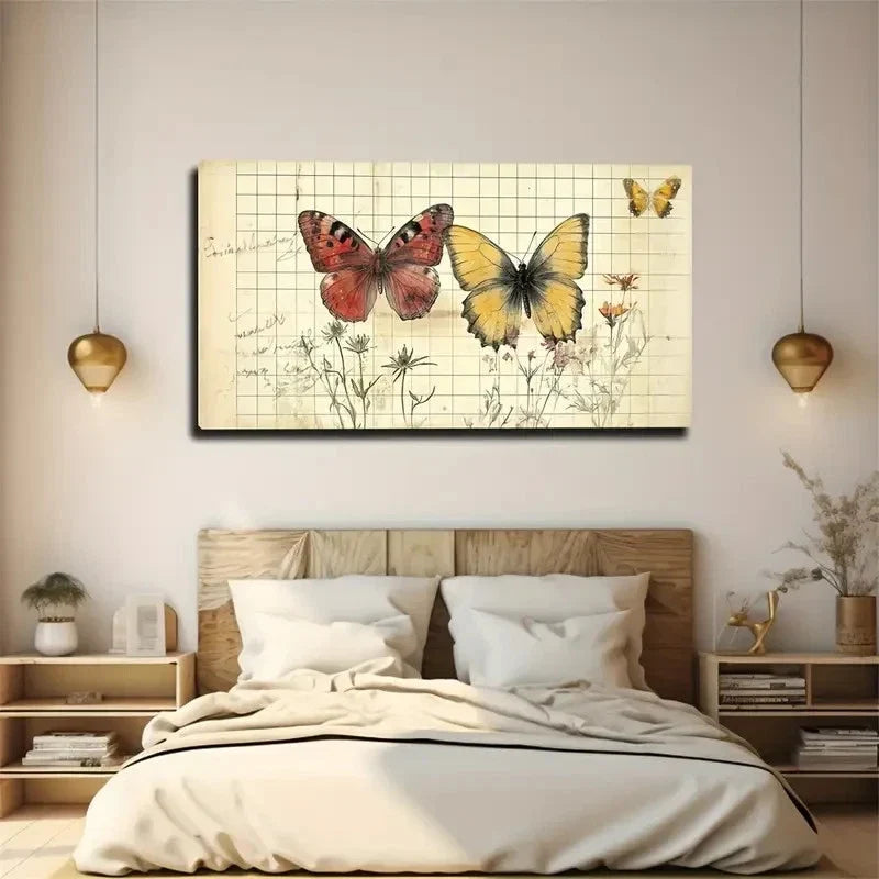 Nostalgic Lattice Background Wall Art Canvas Office Home Room Framed 120x60cm