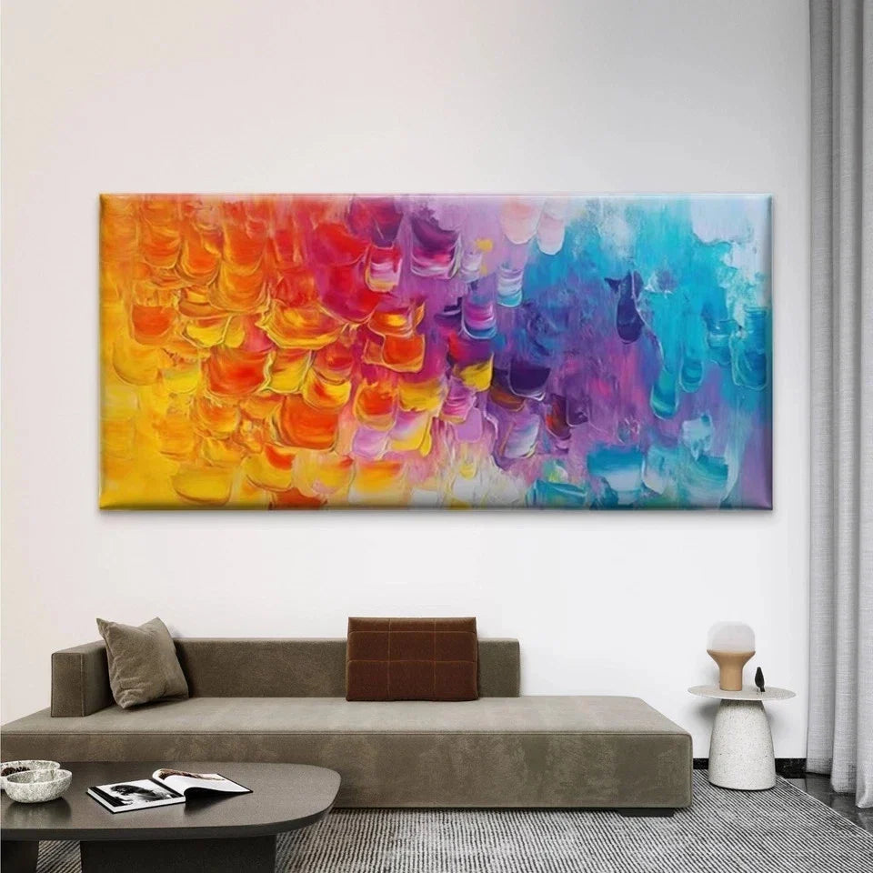 Modern Abstract Textured Wall Art Canvas Office Home Room Framed 120x60cm