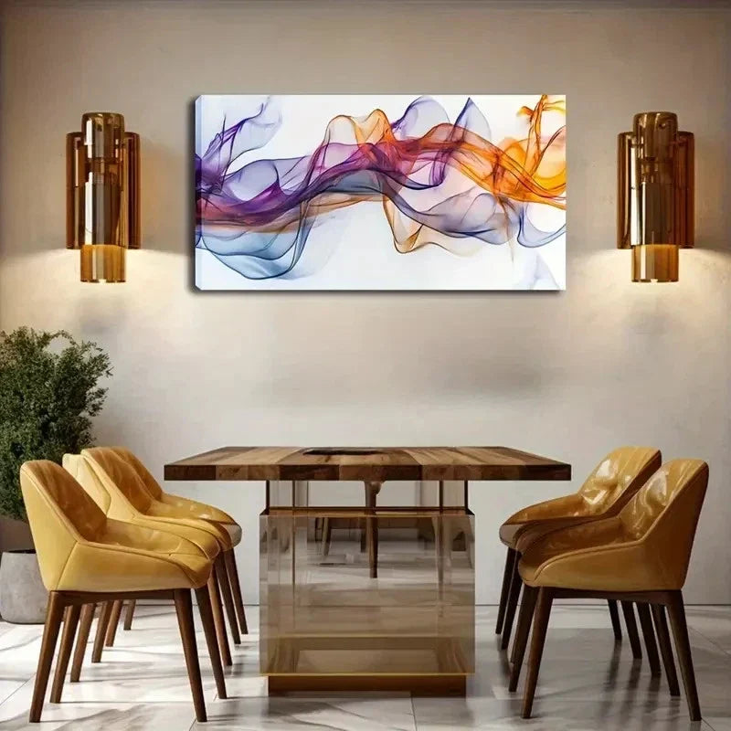 Translucent Ribbon Design Wall Art Canvas Office Home Room Framed 120x60cm