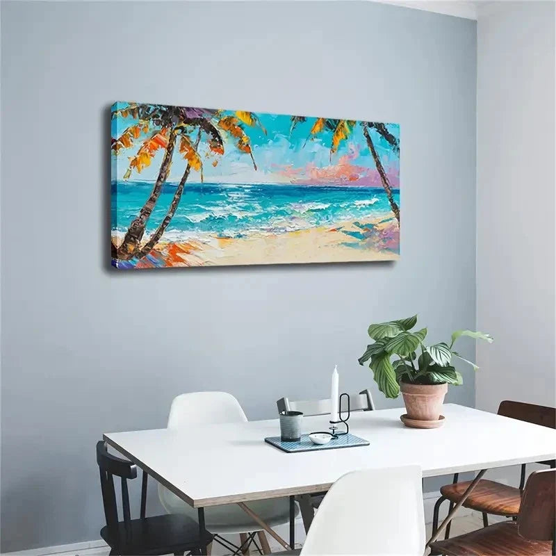 Showcases A Brightly Colored Wall Art Canvas Office Home Room Framed 120x60cm