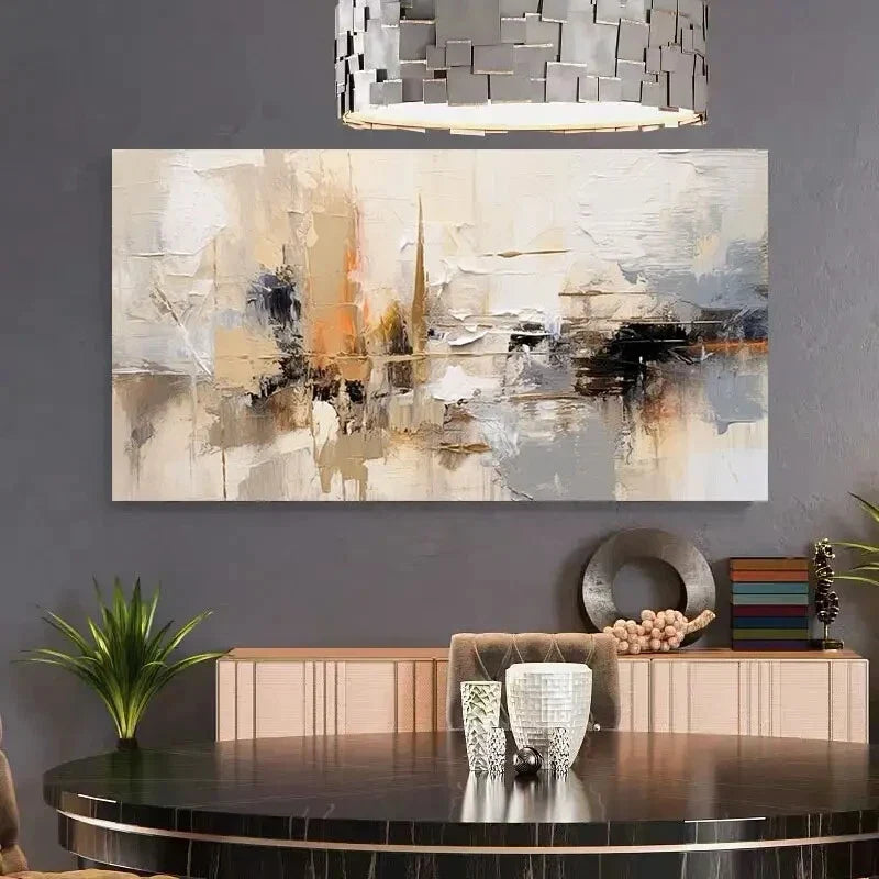Light Pink Abstract Minimalist Wall Art Canvas Office Home Room Framed 120x60cm