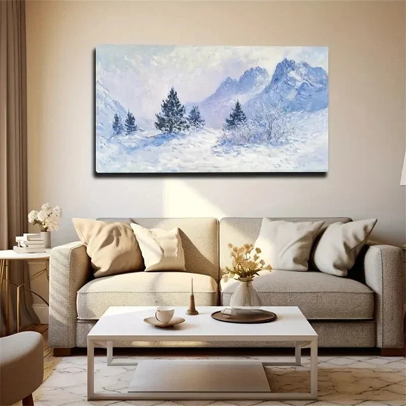 Snow-Covered Ice And Snow Wall Art Canvas Office Home Room Framed 120x60cm
