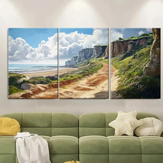 3pcs Norfolk Coast Path Peddars Way Scenic Metal Print Ready to Hang Art