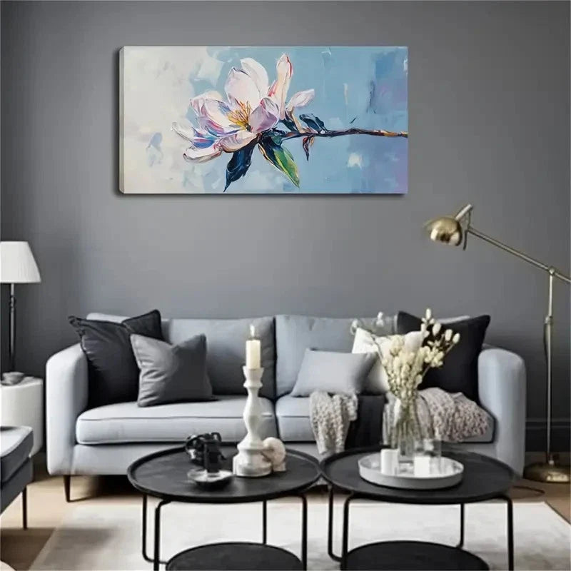 A Blooming Magnolia Subject Wall Art Canvas Office Home Room Framed 120x60cm