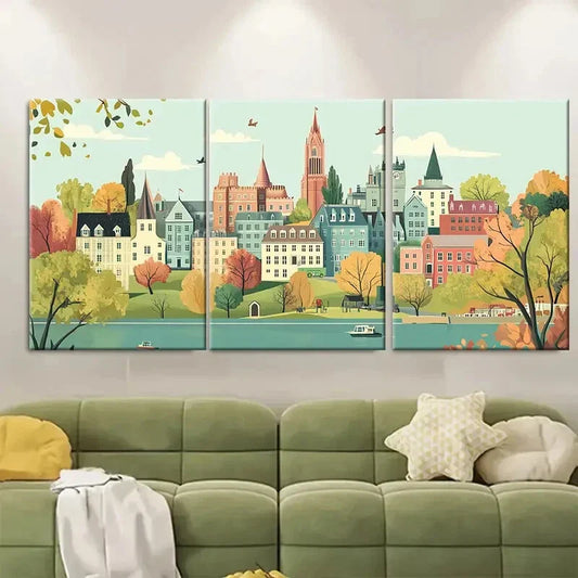 3pcs Connecticut Scenic Landmarks Metal Print Ready to Hang Art