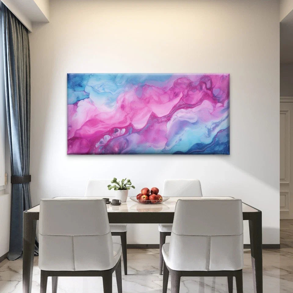 Marble Texture Background Wall Art Canvas Office Home Room Framed 80x45cm