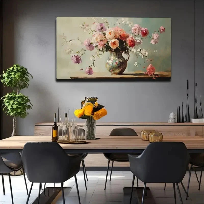 Modern Minimalist Blooming Wall Art canvas office home room framed 120x60cm