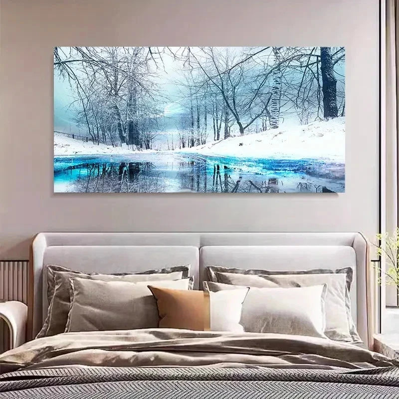 Dreamy Beautiful Scenery Forest Wall Art Canvas Office Home Room Framed 120x60cm