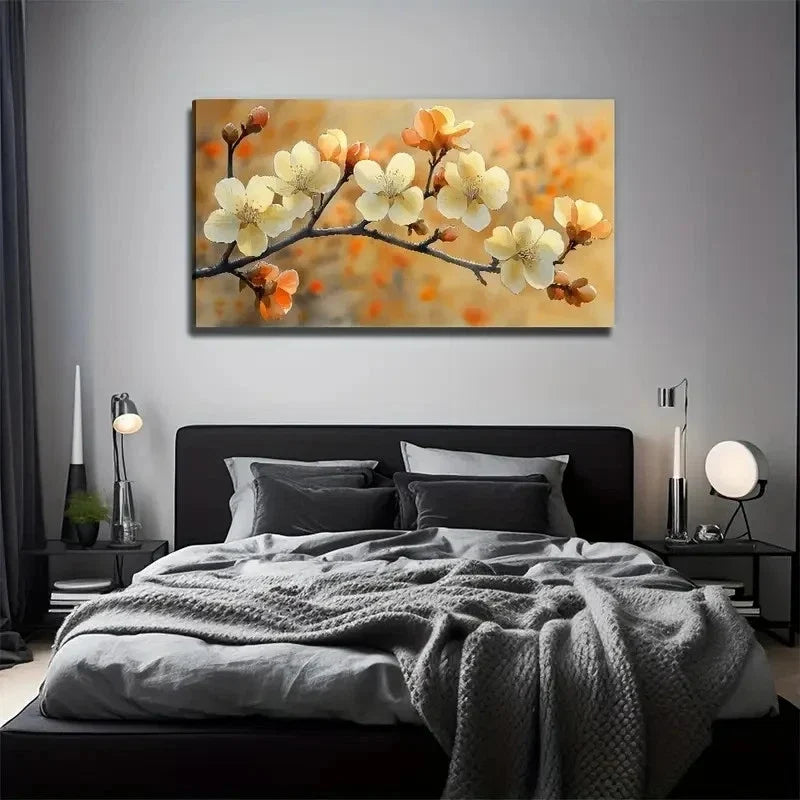 Modern Exquisite Flowers Wall Art Canvas Office Home Room Framed 120x60cm