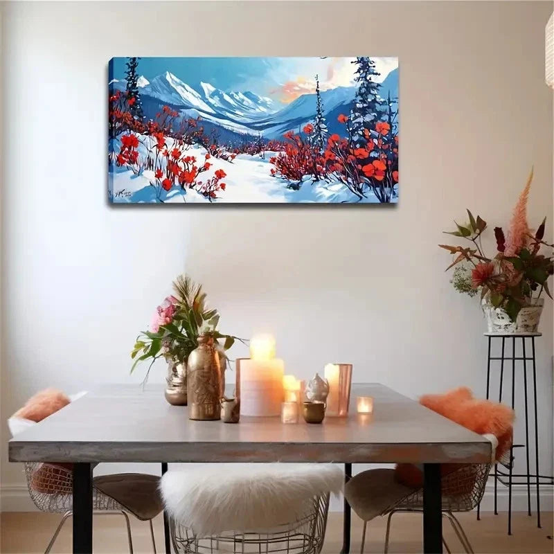 Seasonal Fall & Summer Theme Wall Art Canvas Office Home Room Framed 120x60cm