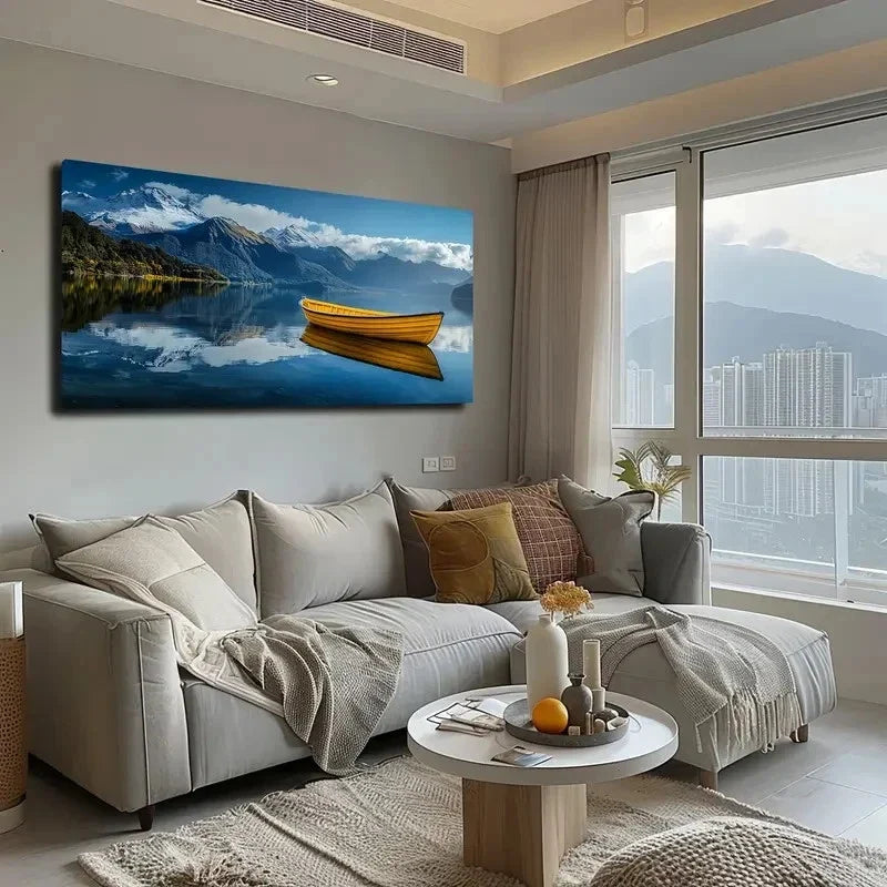 Featuring Sailboat Modern Wall Art canvas office home room framed 120x60cm