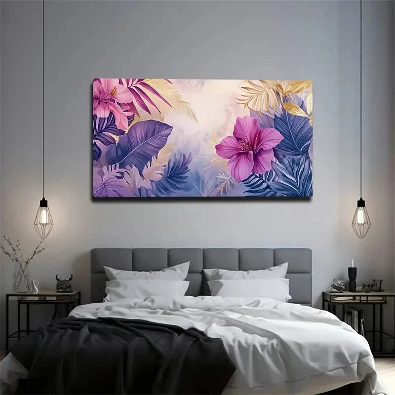 Hazy Gradient Background Wall Art canvas office home room framed 120x60cm