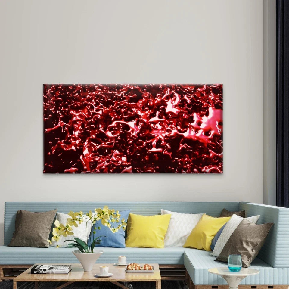 Blood Drop Splash Art Wall Art Canvas Office Home Room Framed 80x45cm