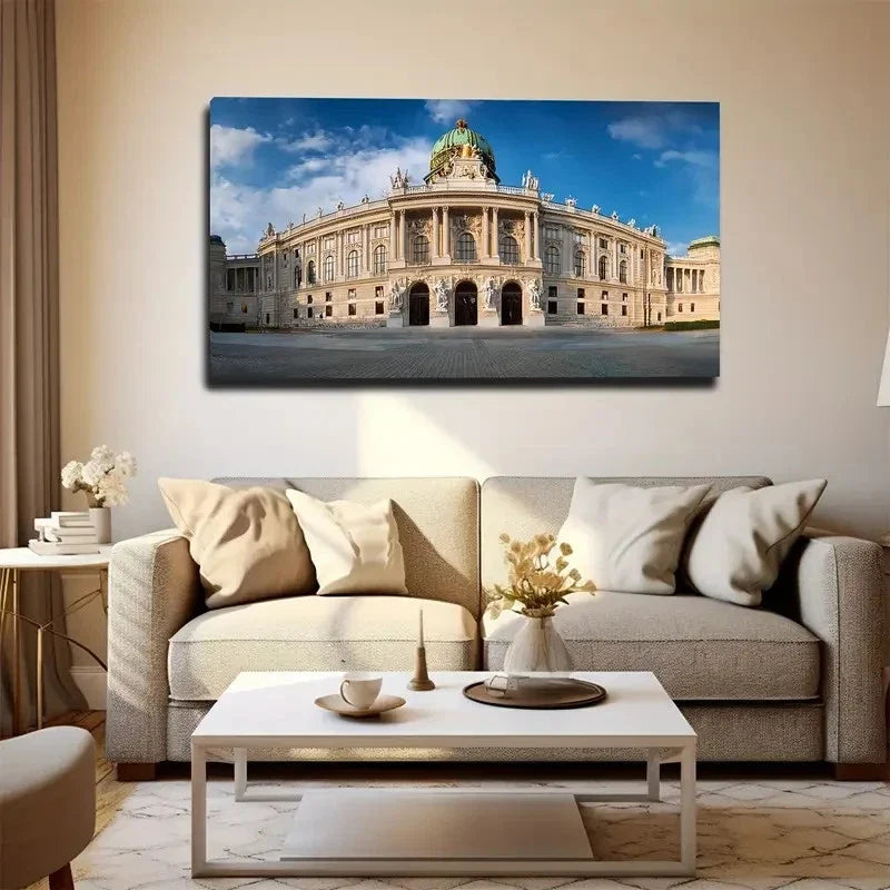 Historical Architecture Wall Art Canvas Office Home Room Framed 80x45cm