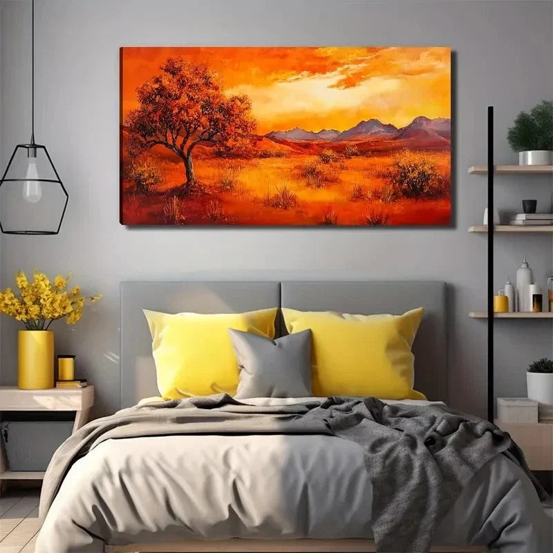 Desert Beautiful Sky Suitable Wall Art Canvas Office Home Room Framed 80x45cm