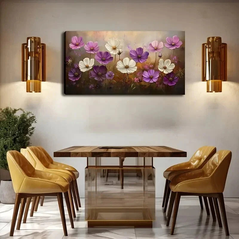 Vibrant Pink and White Lotus Wall Art Canvas Office Home Room Framed 120x60cm