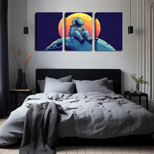 3pcs stars fantasy Universe anime style Wall Art Set Canvas Framed 40x60cm - High Quality Print 100% Australian Made Wall Canvas Ready to Hang