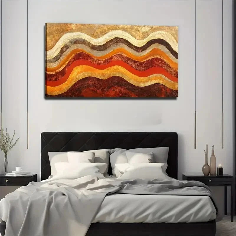 Abstract Corrugated Perfect Wall Art Canvas Office Home Room Framed 120x60cm