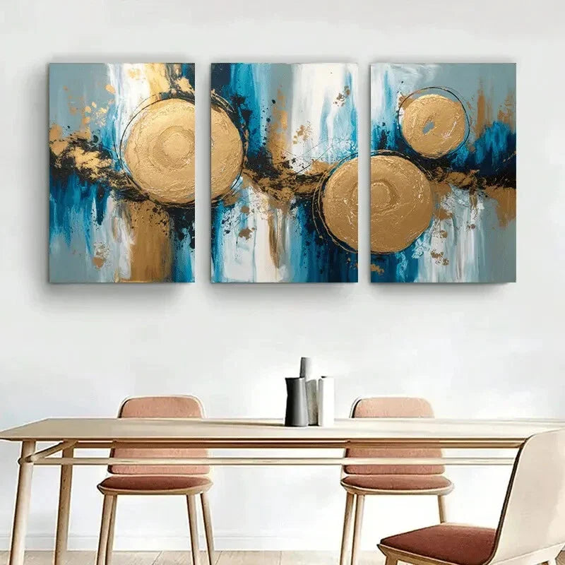 3pcs fashionable and elegant large Metal Print Ready to Hang Art