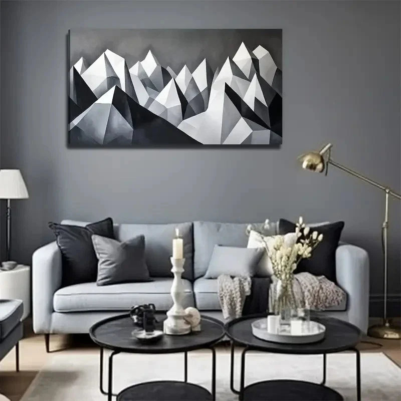 Imaginative Mountain Wall Art Canvas Office Home Room Framed 80x45cm