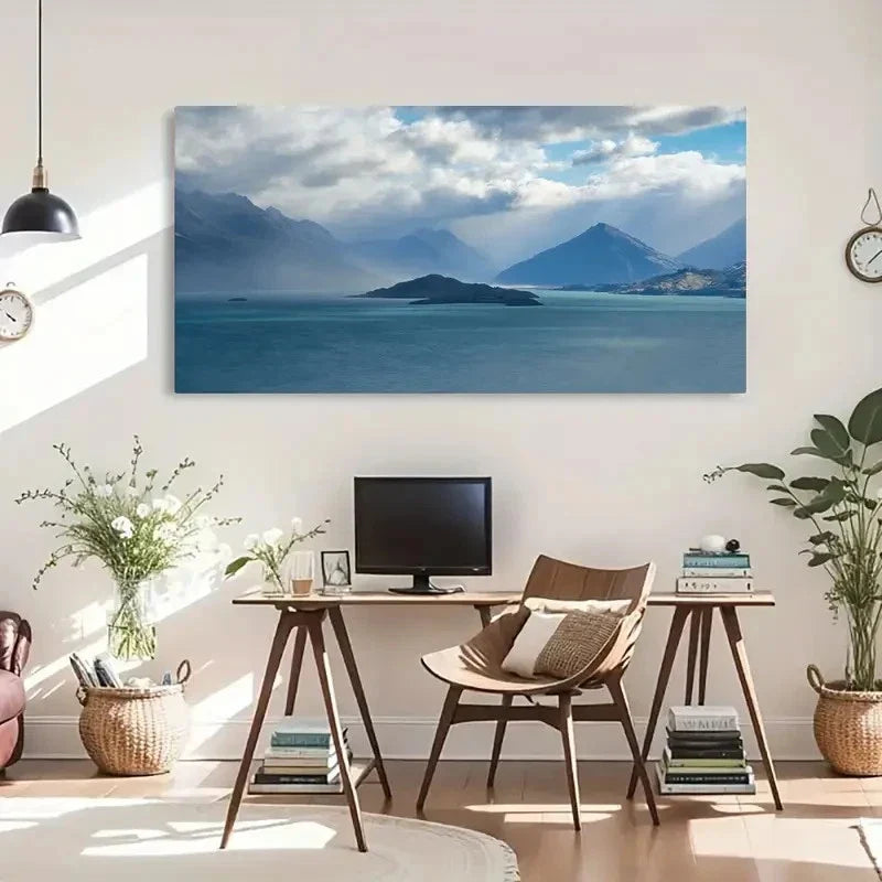 Depicting A Stormy Morning Wall Art Canvas Office Home Room Framed 120x60cm
