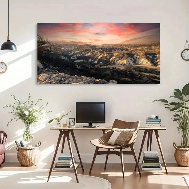 Scenery Landscape Twilight Wall Art Canvas Office Home Room Framed 80x45cm