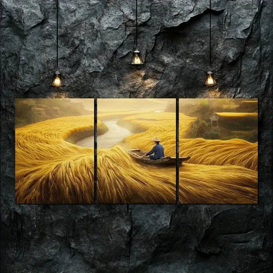 3pcs Stunning Autumn Scenery Nature Perfect Wall Art Set Canvas Framed 40x60cm - High Quality Print 100% Australian Made Wall Canvas Ready to Hang