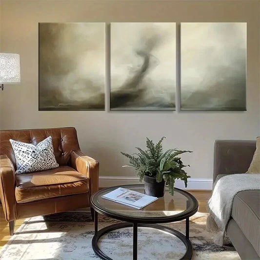 3pcs Dreamy Abstract Swirling Clouds Perfect Wall Art Set Canvas Framed 40x60cm - High Quality Print 100% Australian Made Wall Canvas Ready to Hang