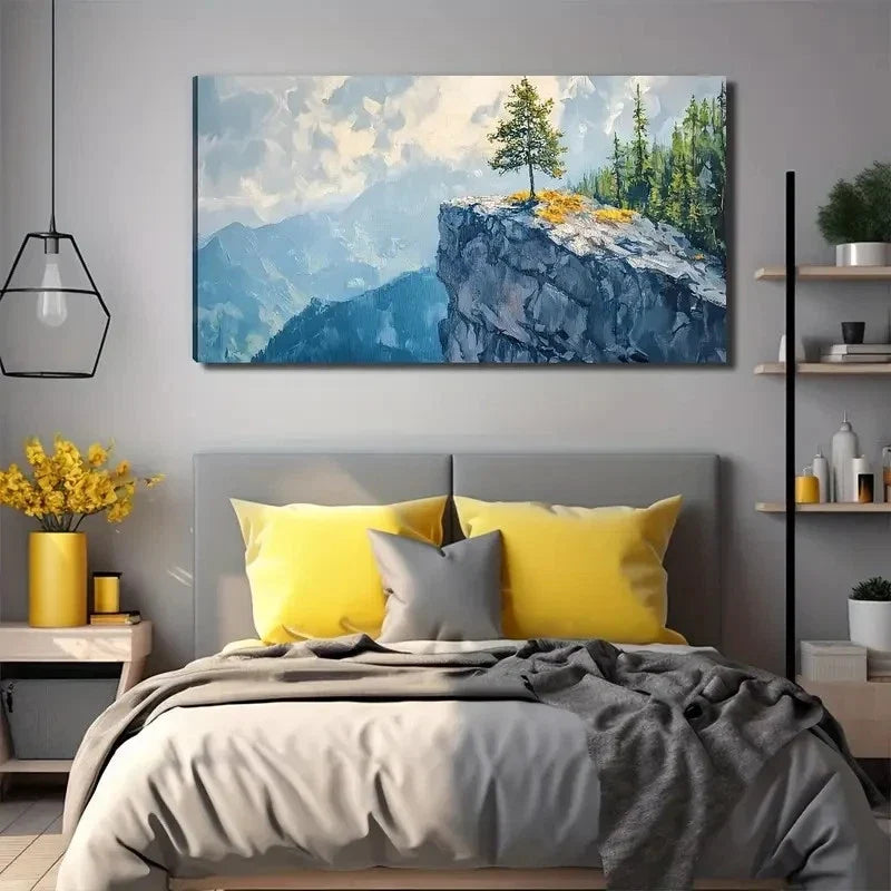 Rock Tree Decorative Wall Art Canvas Office Home Room Framed 120x60cm