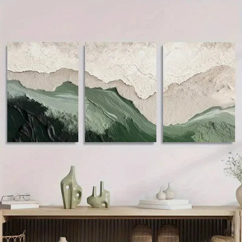 3pcs Modern Boho Desert Landscape Metal Print Ready to Hang Art