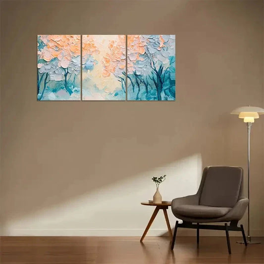 3pcs Depicting Summer Firefly Forests Metal Print Ready to Hang Art