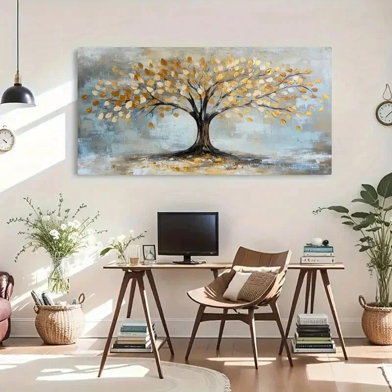 Elegant Nature-Inspired Tree Wall Art Canvas Office Home Room Framed 120x60cm