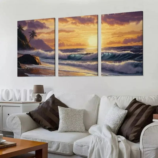 3pcs White Flower Graffiti on a Brown Backdrop Wall Art Set Canvas Framed 40x60cm - High Quality Print 100% Australian Made Wall Canvas Ready to Hang