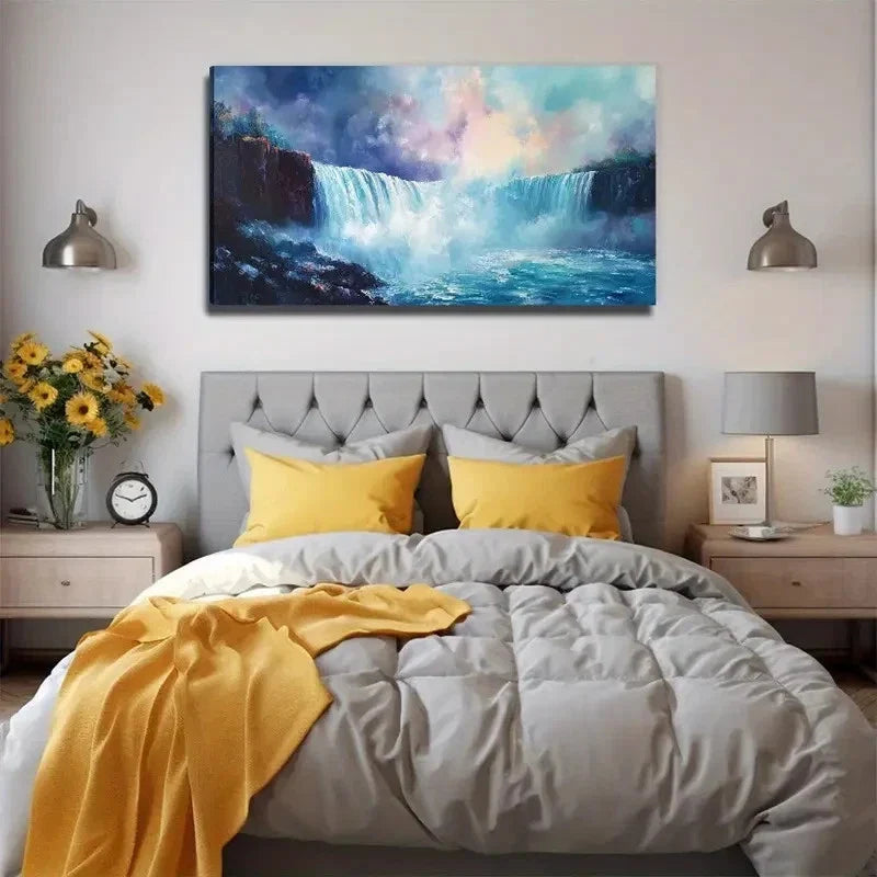Modern Bohemian Style Wall Art Canvas Office Home Room Framed 80x45cm