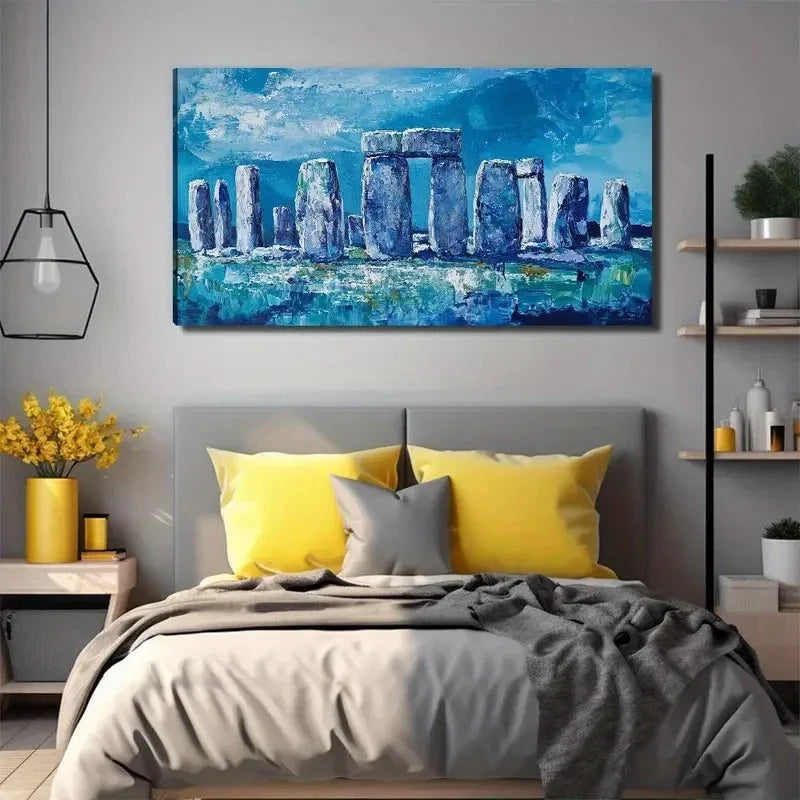Magic Stone Suitable Wall Art Canvas Office Home Room Framed 80x45cm